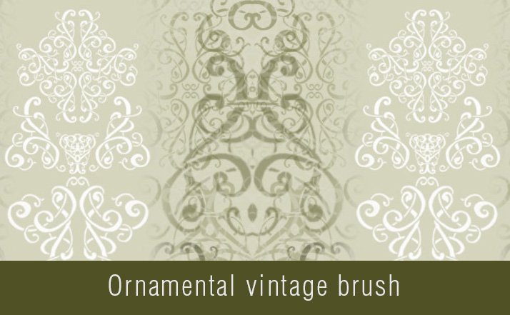 Ornamental vintage brush