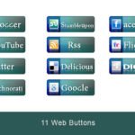 11 Social web buttons