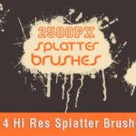 14 Hi Res Splatter Photoshop Brushes