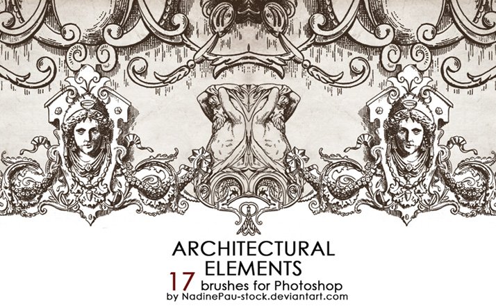 Architectural Ornaments Photoshop Brushes