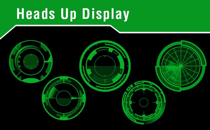 Heads Up Display Photoshop Brushes