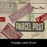 Postage Label Photoshop Brush